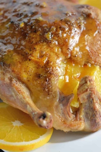 Crispy Duck A L’Orange Recipe- You won’t believe how easy this dish really is! Classic crispy duck a l'orange makes for a perfect holiday or special event dinner. Super juicy and flavorful meat with a crispy, seasoned skin.