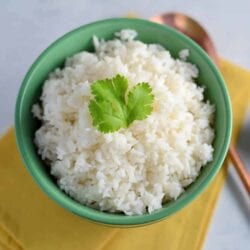 Cilantro-Lime Coconut Rice - The only way to eat rice! Flavored with coconut milk, fresh cilantro or Thai basil and citrus zest!