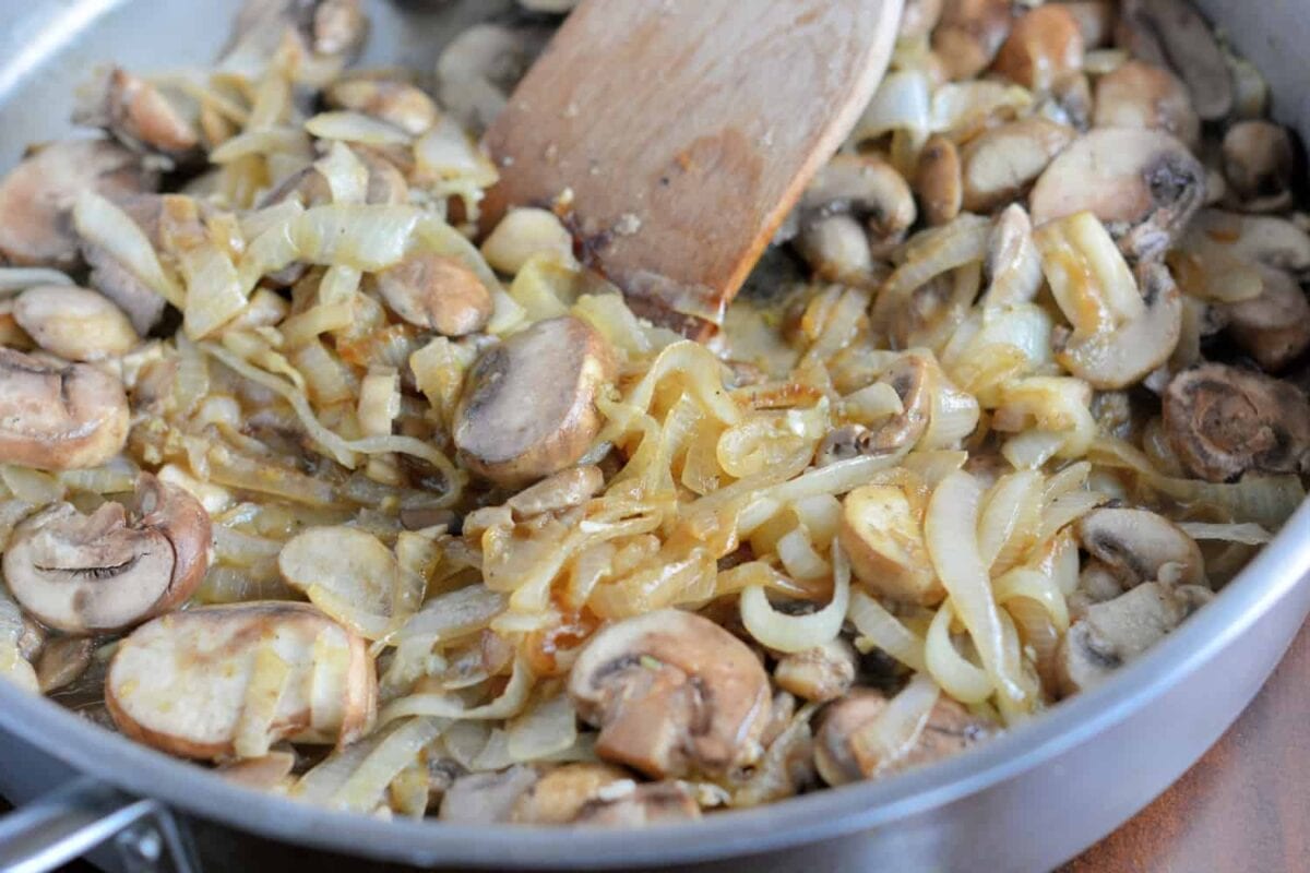 Simple Sautéed Garlic Mushrooms and Onions- a simple recipe that will add pizzazz to any meal, trust me, I make it once a week!