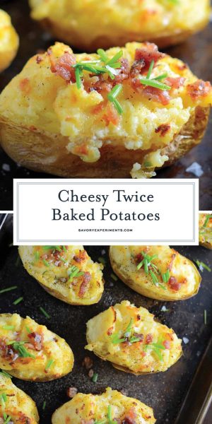Cheesy Twice Baked Potatoes - Cheesy Potato Side Dish Recipe