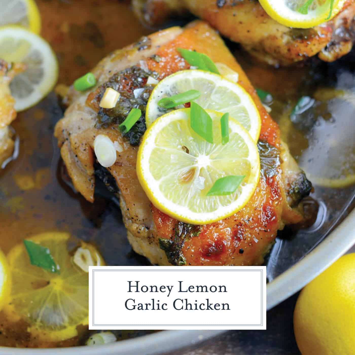 Lemon Garlic Chicken is an easy dinner recipe made with garlic and honey to make this sauce bright and tasty! Serve lemon chicken over pasta, rice or toasted couscous. #chickenrecipes #lemongarlicchicken www.savoryexperiments.com 