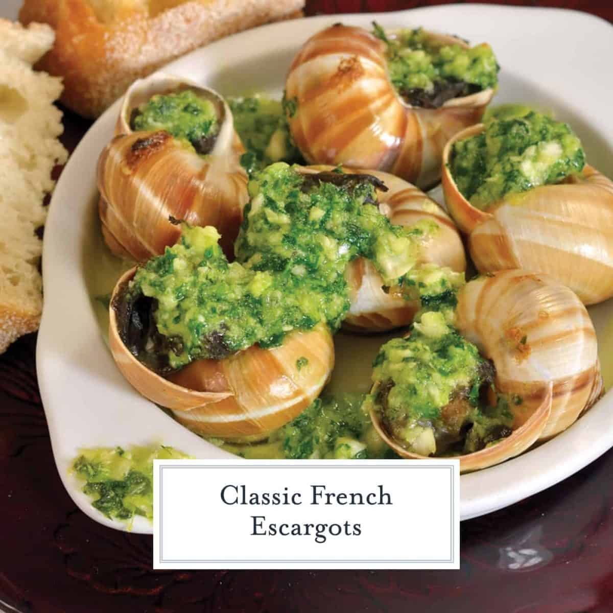 A recipe for Classic French Escargot with a parsley garlic butter in a shell or covered in puff pastry, make them however you'd like! #howtomakeescargot #frenchescargot www.savoryexperiments.com