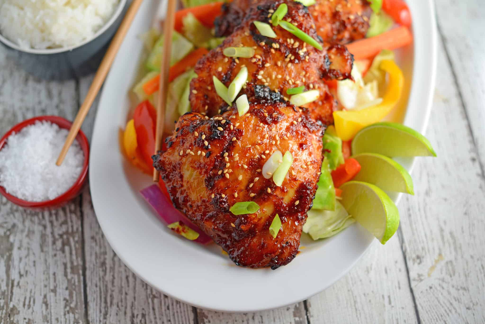 Spicy Korean BBQ Chicken Recipe- this SPICY marinade is the same as you get at your favorite Korean BBQ joint. Red chile pepper base with a sweet after taste. Great on the grill or in stir fry. www.savoryexperiments.com