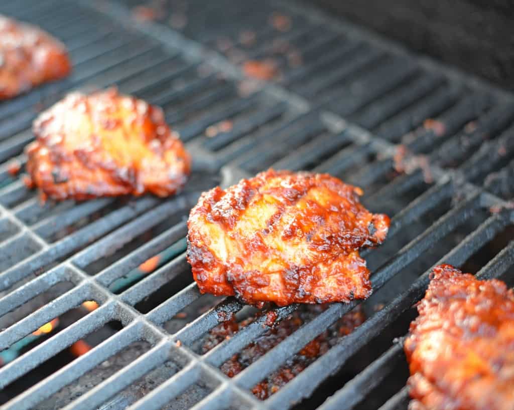 Spicy Korean BBQ Chicken Recipe- this SPICY marinade is the same as you get at your favorite Korean BBQ joint. Red chile pepper base with a sweet after taste. Great on the grill or in stir fry. 