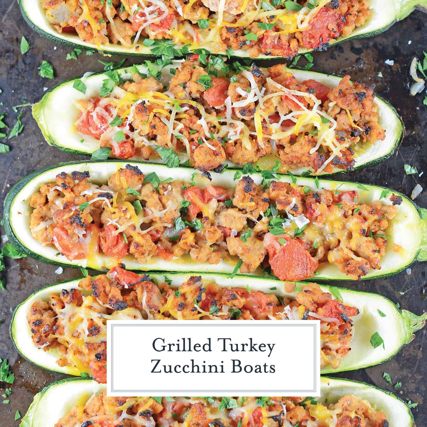 Grilled Turkey Zucchini Boats