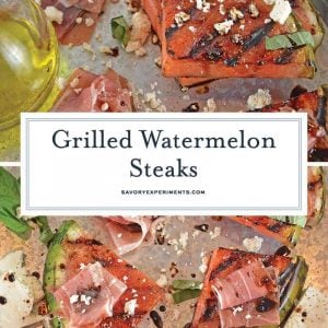 Collage of Grilled Watermelon Steaks for Pinterest