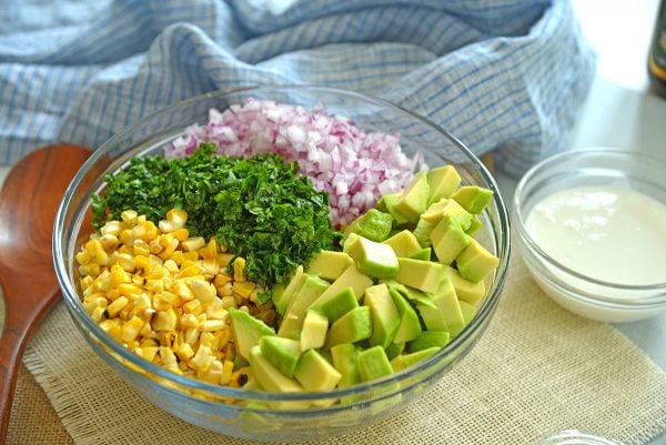 ingredients for esquites salad