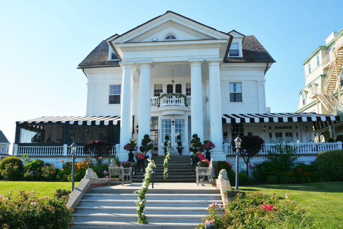 A large lawn in front of a house