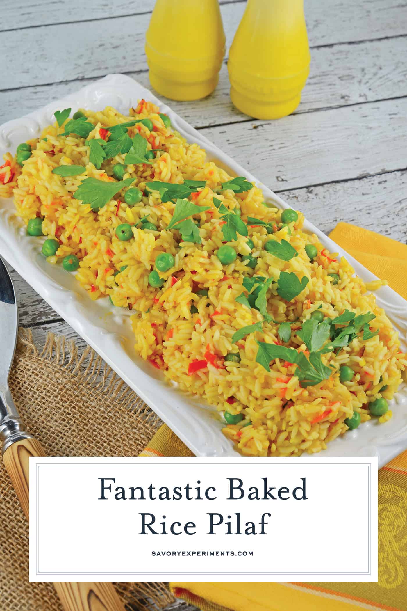 You'll never buy boxed rice pilaf ever again once you've made Bake Rice Pilaf! This is a fool proof way of getting the perfect rice every time… in the oven! #ricepilafrecipe #bakedricepilaf www.savoryexperiments.com