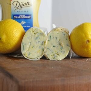 Lemon Dijon Butter- a zesty way to bring life to your butter! Use on vegetables, bread or even top a grilled steak or salmon. www.savoryexperiments.com