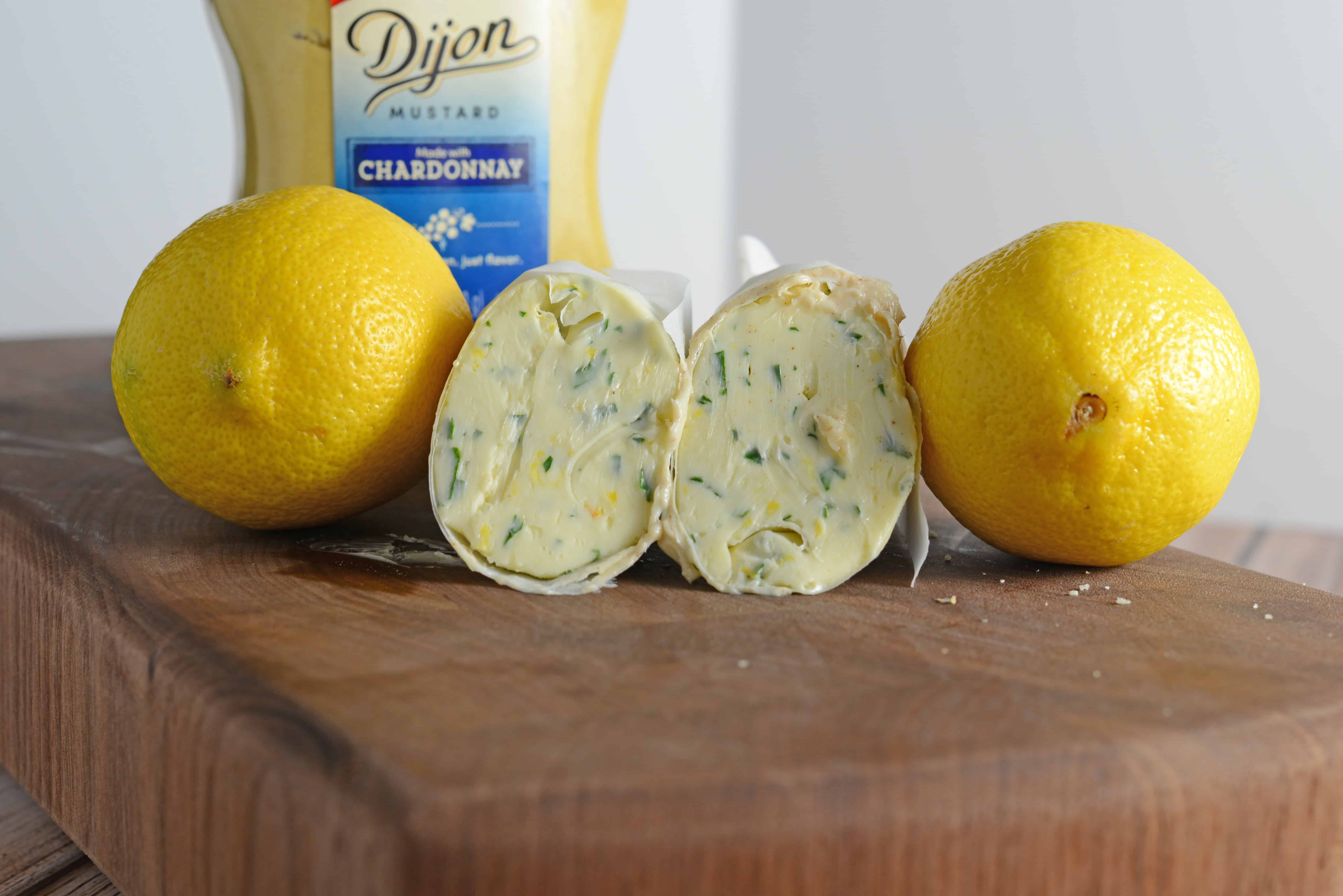 Lemon Dijon Butter- a zesty way to bring life to your butter! Use on vegetables, bread or even top a grilled steak or salmon. www.savoryexperiments.com
