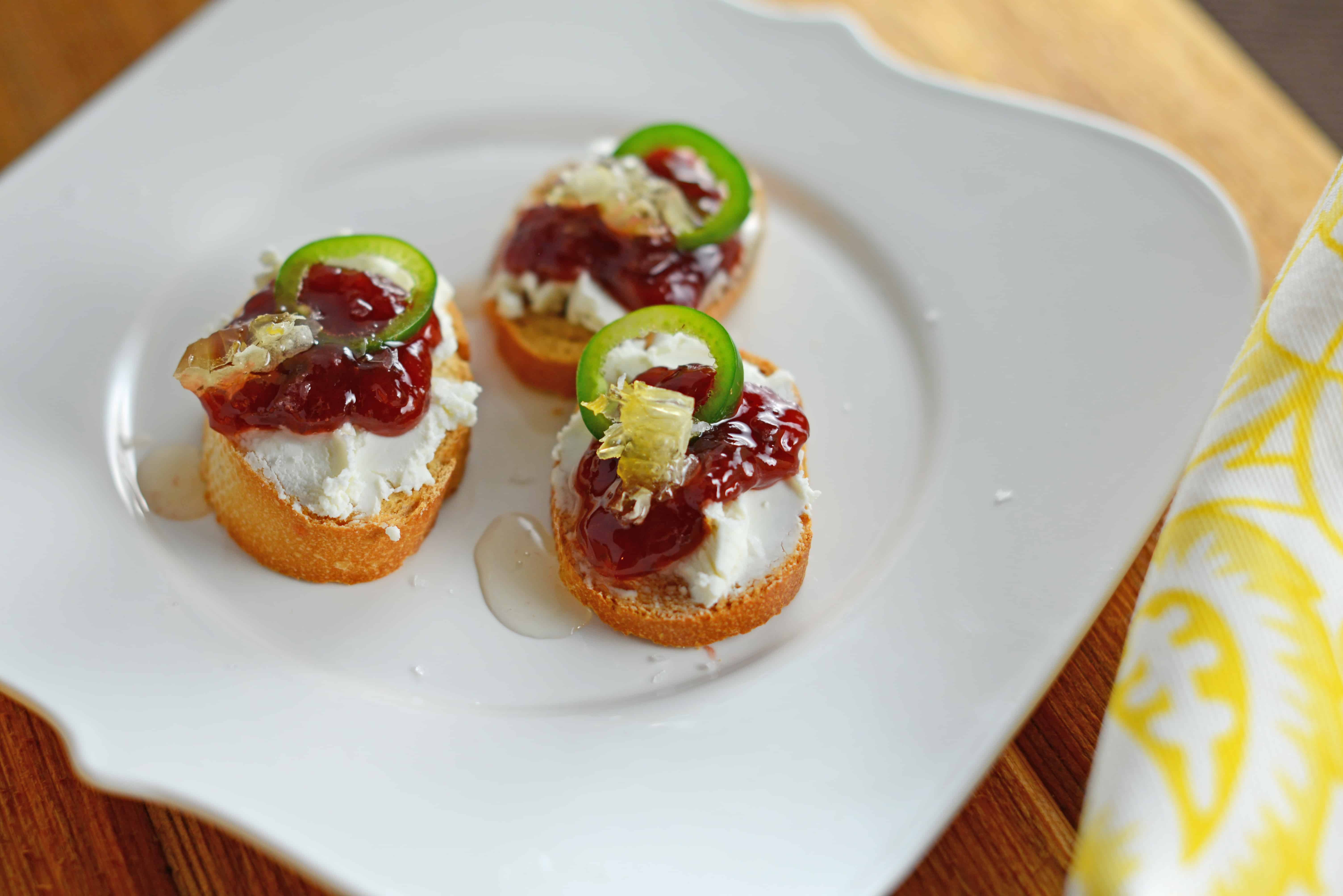 Strawberry Jalapeño Crostini