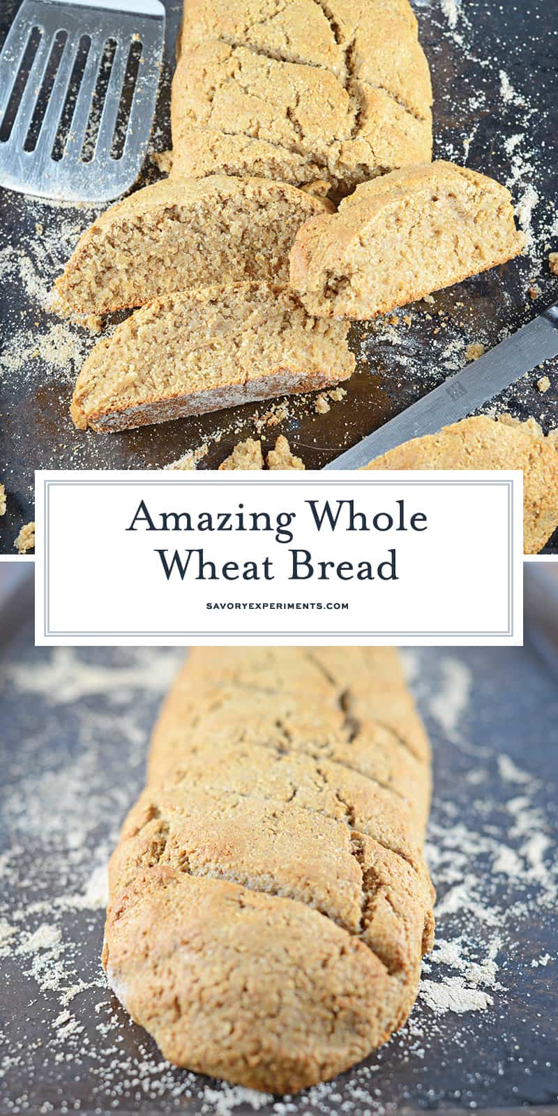 Whole Wheat Bread, homemade bread is not only healthier, it is also super easy to make! Only 30 minute hands-on for an impressive loaf of whole wheat bread. #homemadebread #wholewheatbreadrecipes www.savoryexperiments.com