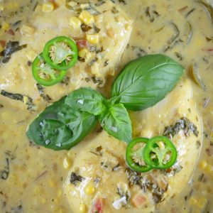 Coconut Curry Chicken | Easy Curry Recipe| Curry with coconut milk, jalapenos, corn and chicken.