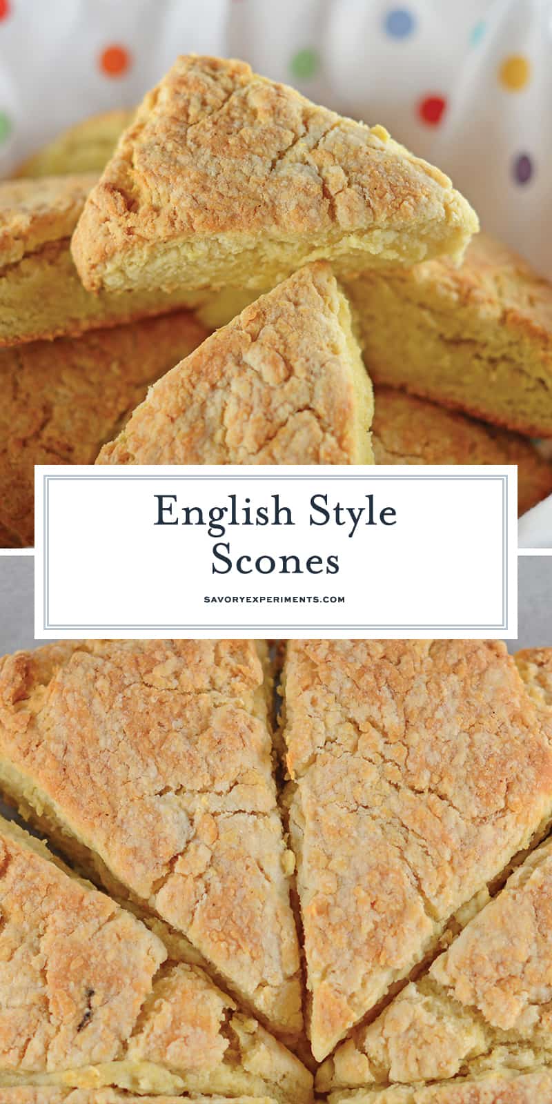 English Scones can be the perfect addition to any brunch or afternoon tea. They are simple to make and even tastier to eat! #britishscones #englishscones #sconerecipe www.savoryexperiments.com