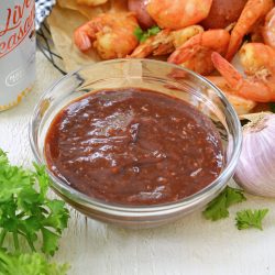 balsamic cocktail sauce with srhimp