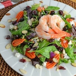 Cranberry Almond Salad is a quick yet tasty meal solution. Throw it together for a healthy quick dinner or lunch.