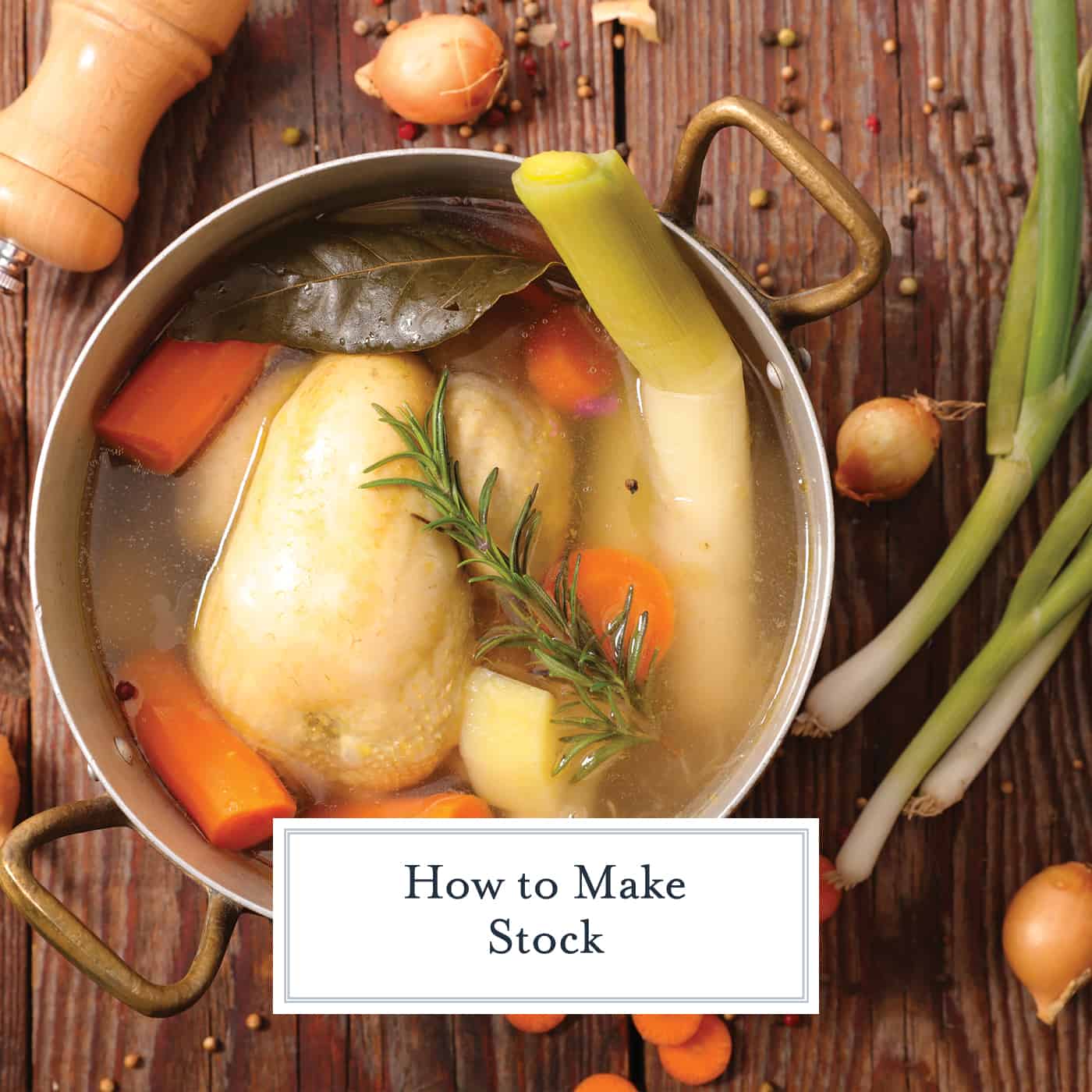 This is an easy step-by-step guide on how to make stock at home! Follow these simple tips on making homemade stock to take out the guesswork! #howtomakestock #howtomakechickenstock #homemadestock www.savoryexperiments.com