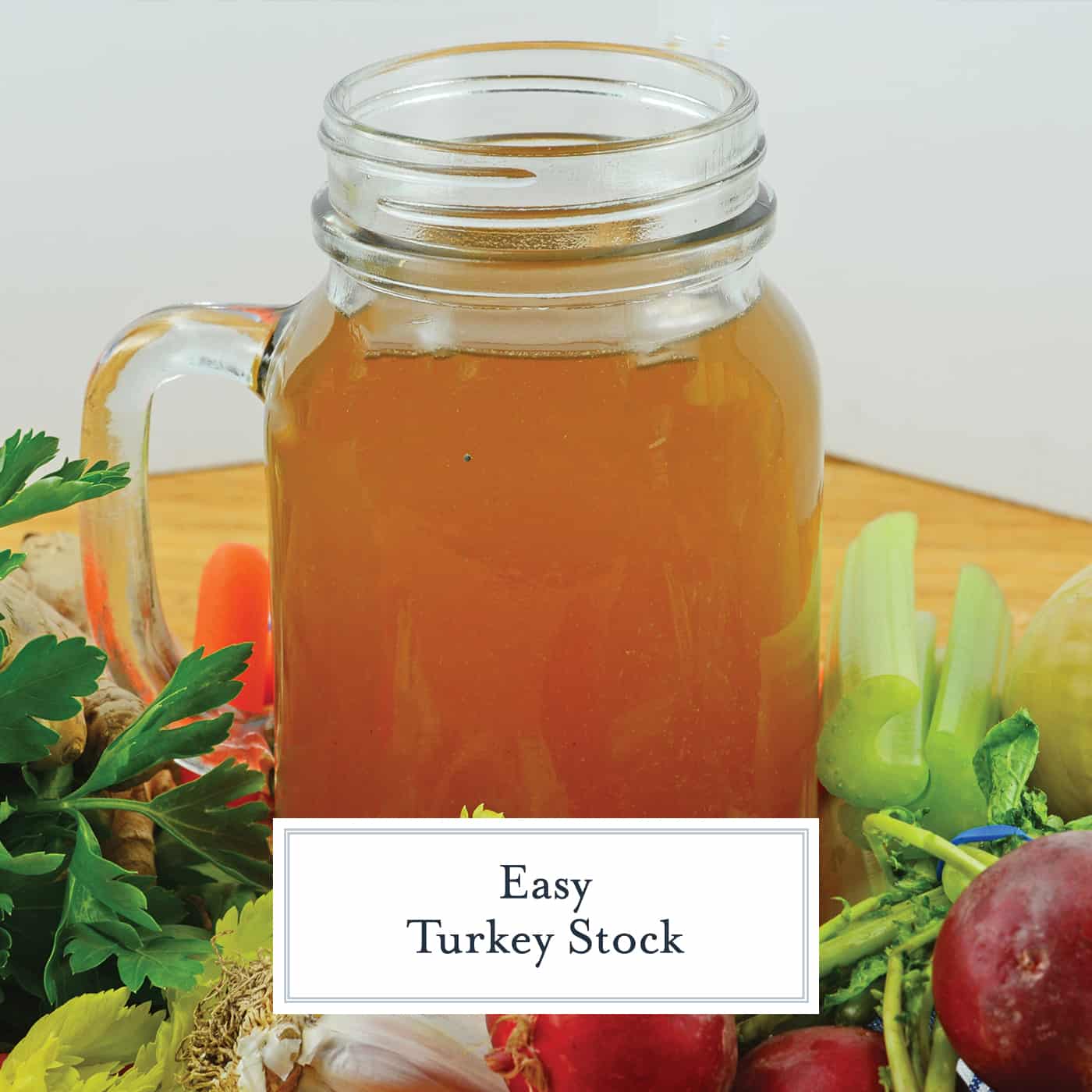 Turkey Stock is the base to a great gravy, sauce and stuffing. Make your own for robust flavor and maximum health benefits. #howtomaketurkeystock #turkeystockrecipe www.savoryexperiments.com