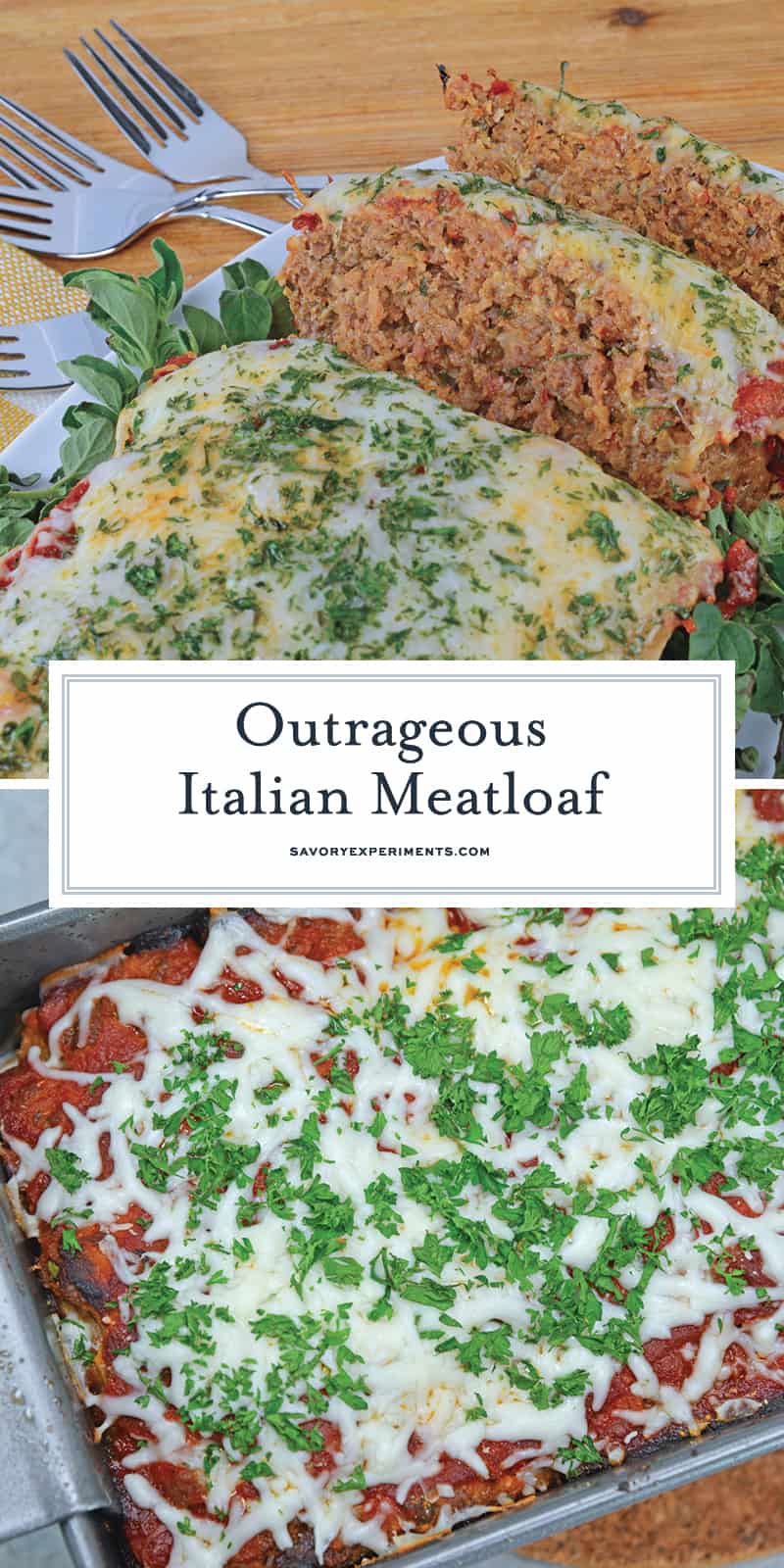 Italian Meatloaf blends Italian sausage and ground beef with spices and cheese for a tender one dish meal. The perfect family meal! #bestmeatloafrecipes #italianmeatloaf www.savoryexperiments.com 