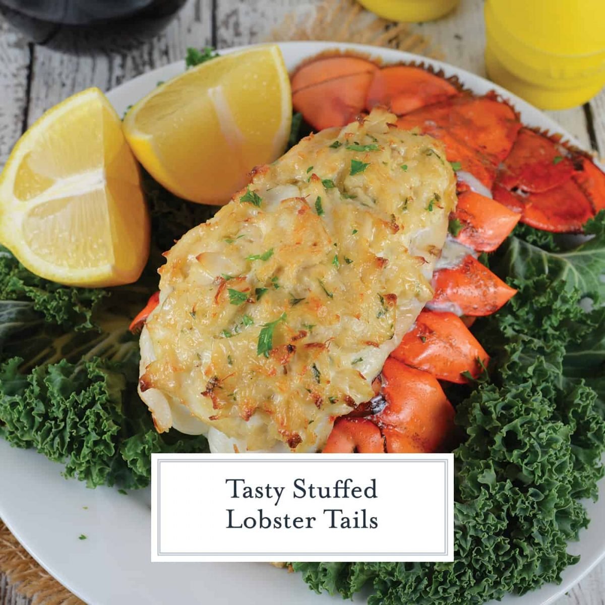Crab Stuffed Lobster Tails is the ideal dinner for a special occasion. You won't believe how easy they are to make and how good they are! #lobsterrecipes #stuffedlobstertails www.savoryexperiments.com