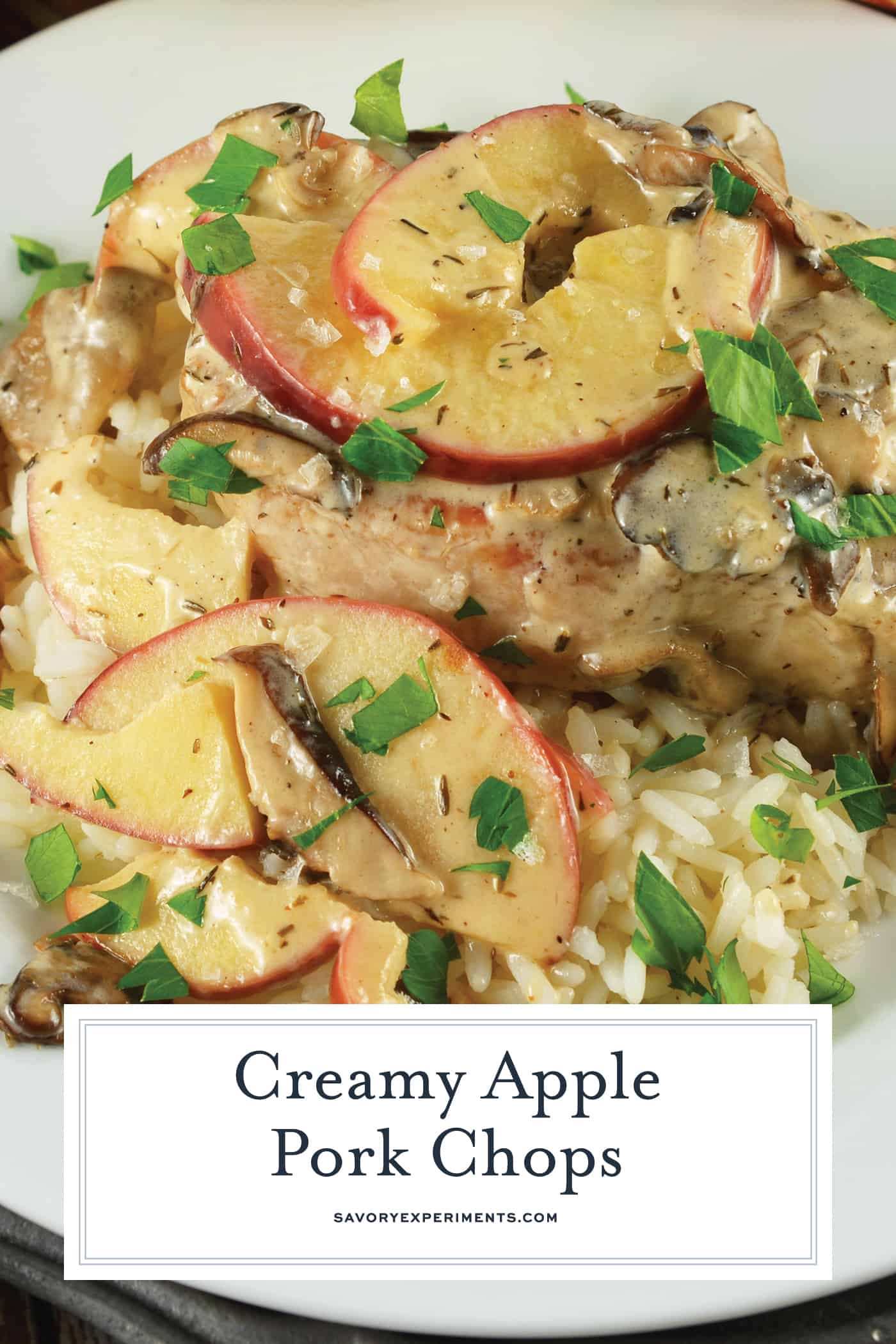 creamy apple pork chops for pinterest 