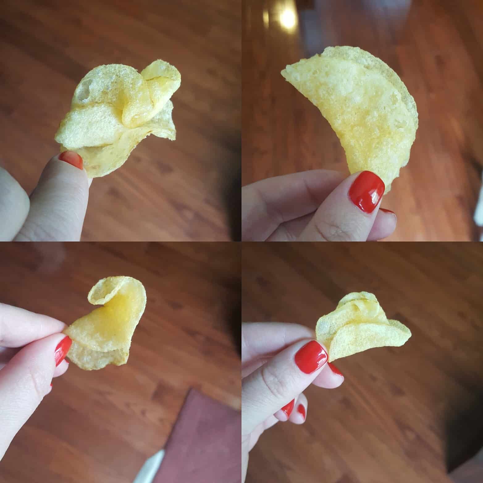 Folded potato chips 