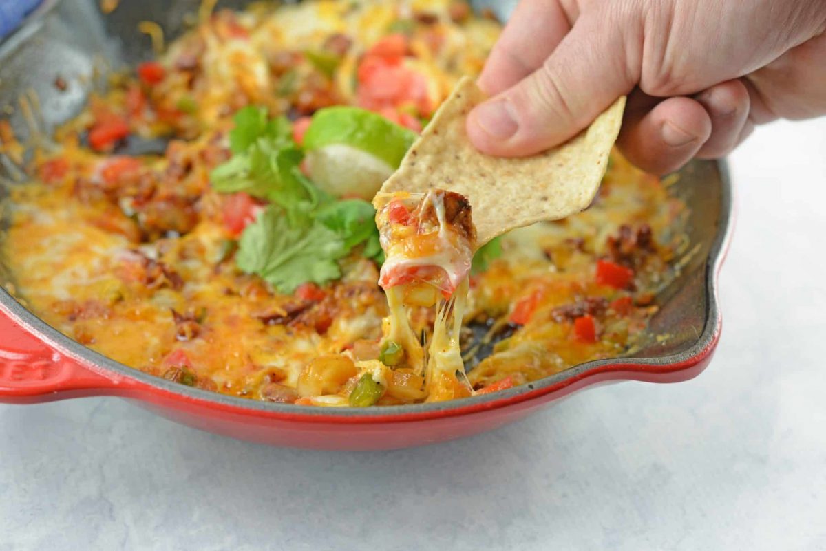 Chorizo Queso Fundido The Best Mexican Cheese Dip Recipe