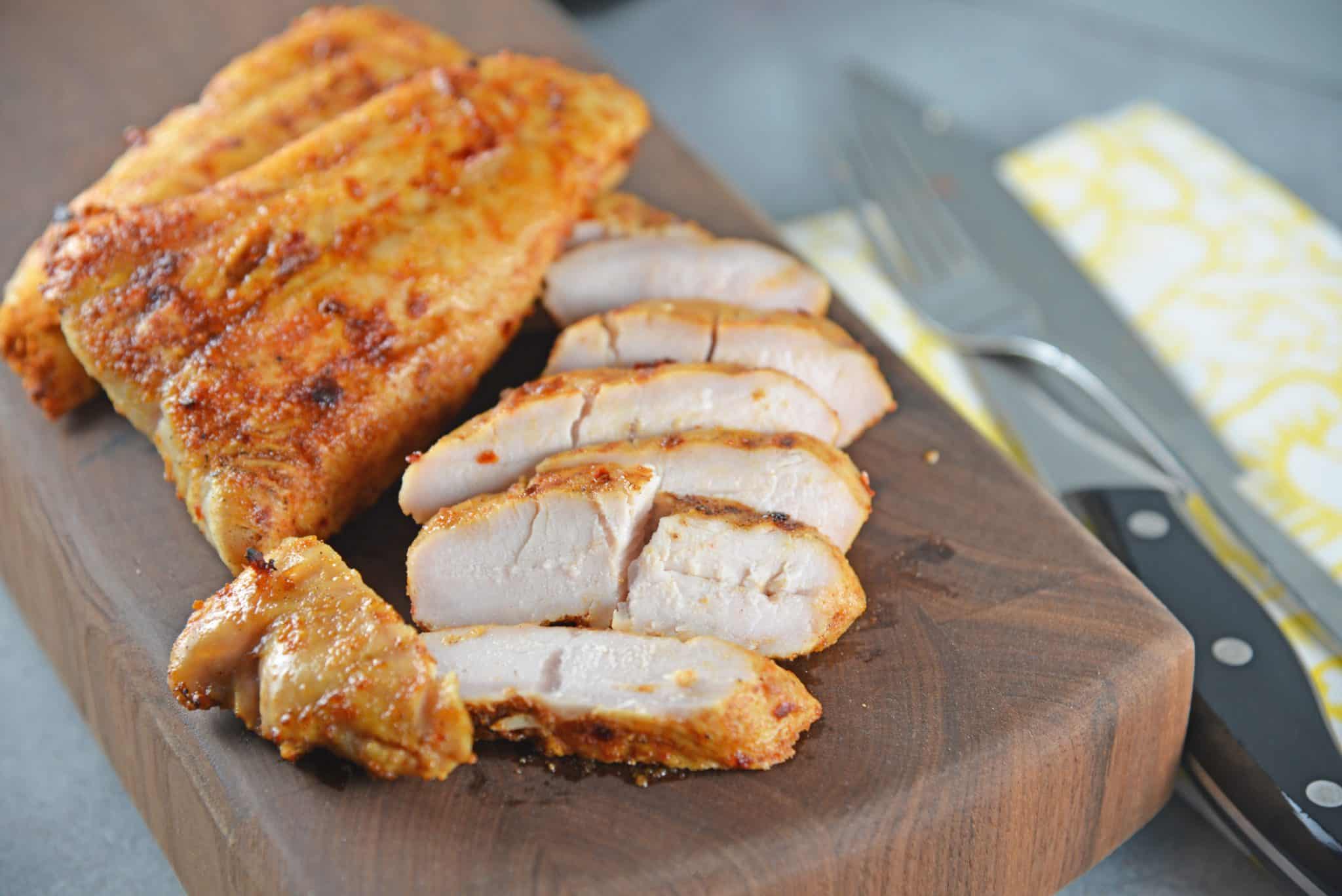 Spicy Honey Grilled Turkey is perfect for throwing on the grill for a quick and easy meal time solution!