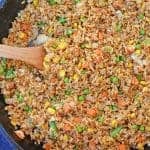 Easy Fried Rice is the best restaurant style fried rice you'll ever make! Just 15 minutes and a great way to clean out the vegetable drawer.