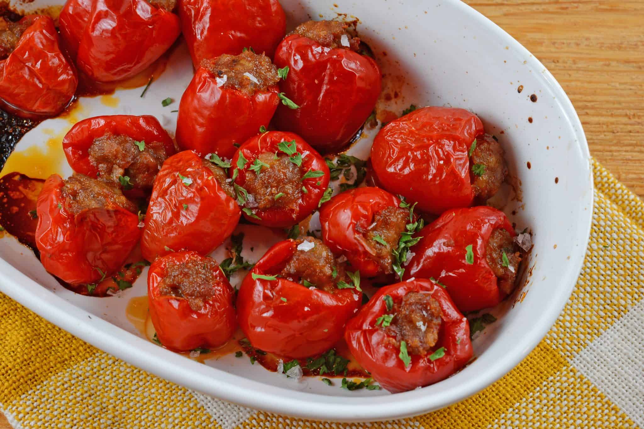 Sausage Stuffed Cherry Peppers Savory Experiments