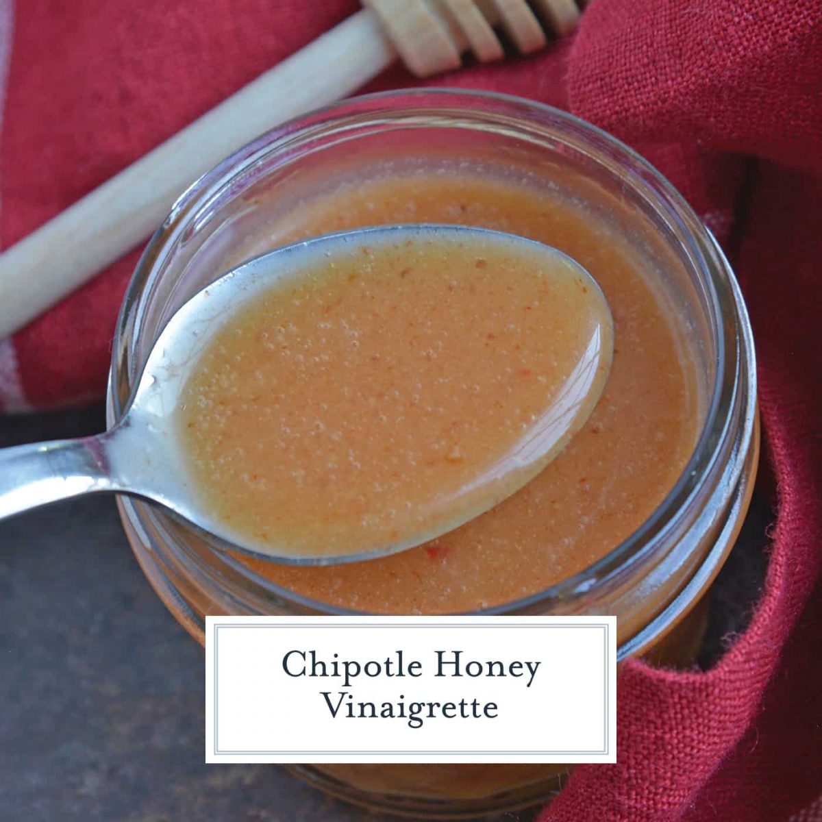 Chipotle Honey Vinaigrette is a sweet and peppery homemade salad dressing blend perfect for serving on fresh green salads, tacos or vegetables. #homemadesaladdressing www.savoryexperiments.com
