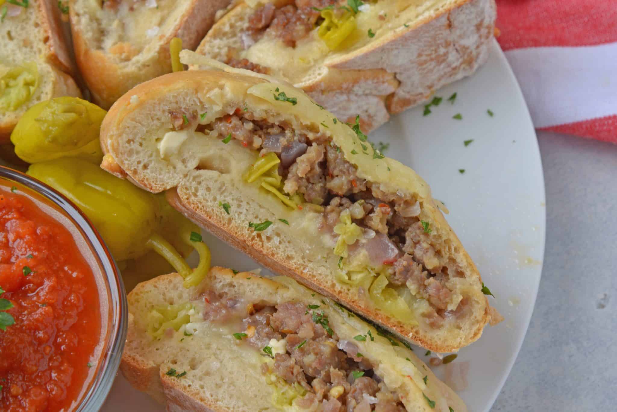 Peperoncini Sausage Stromboli is a crave-worthy, easy dinner recipe that your whole family will enjoy. Check out ways to make this your new family favorite.
