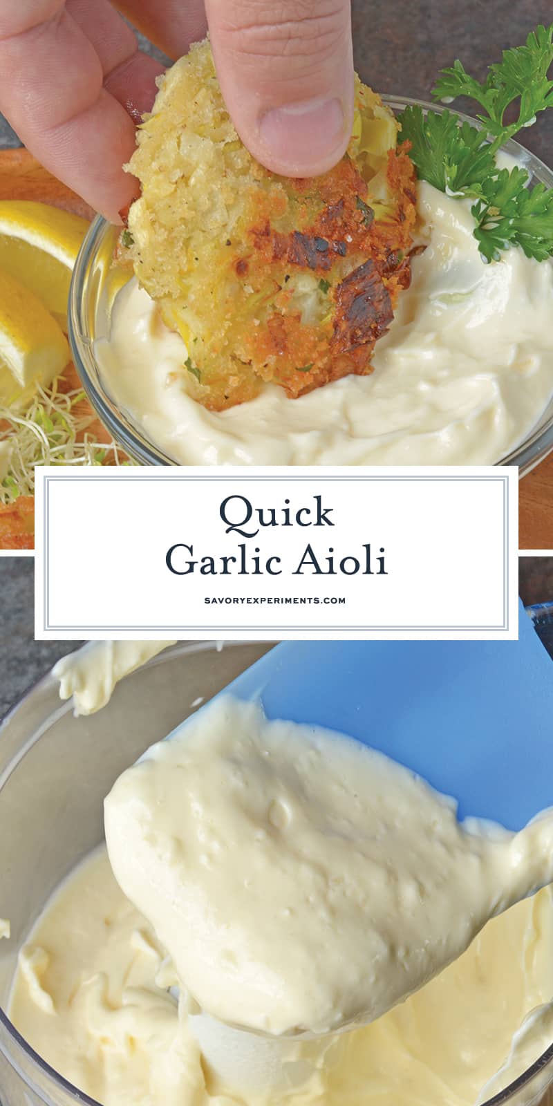 Quick Garlic Aioli + VIDEO - The Perfect Homemade Aioli Sauce!