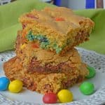 Caramel Cookie Bars are an easy dessert bar recipe using only 5 ingredients and 30 minutes! Soft, easy bar cookies with chocolate and caramel. #dessertbars #magiccookiebars www.savoryexpriments.com