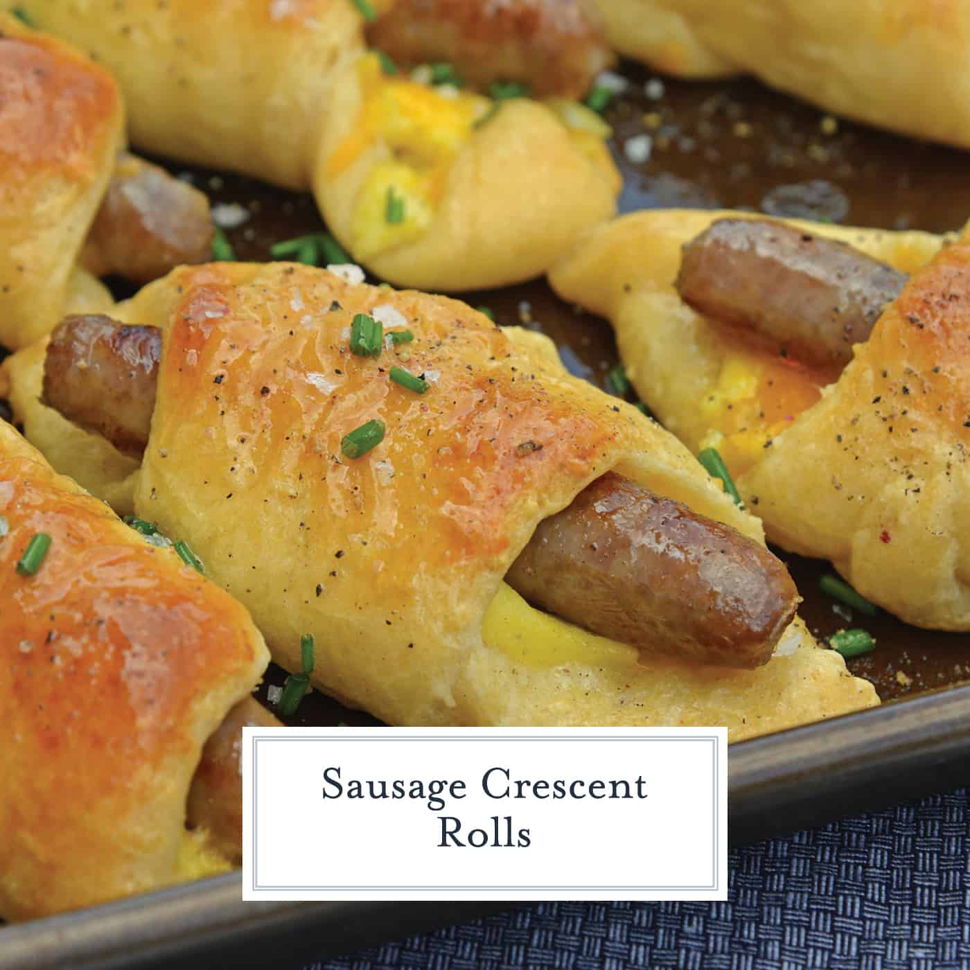 Look no further for a quick breakfast idea! Sausage Crescent Rolls are an easy breakfast idea packed with protein. A breakfast of champions! #easybreakfastideas #quickbreakfast www.savoryexperiments.com 