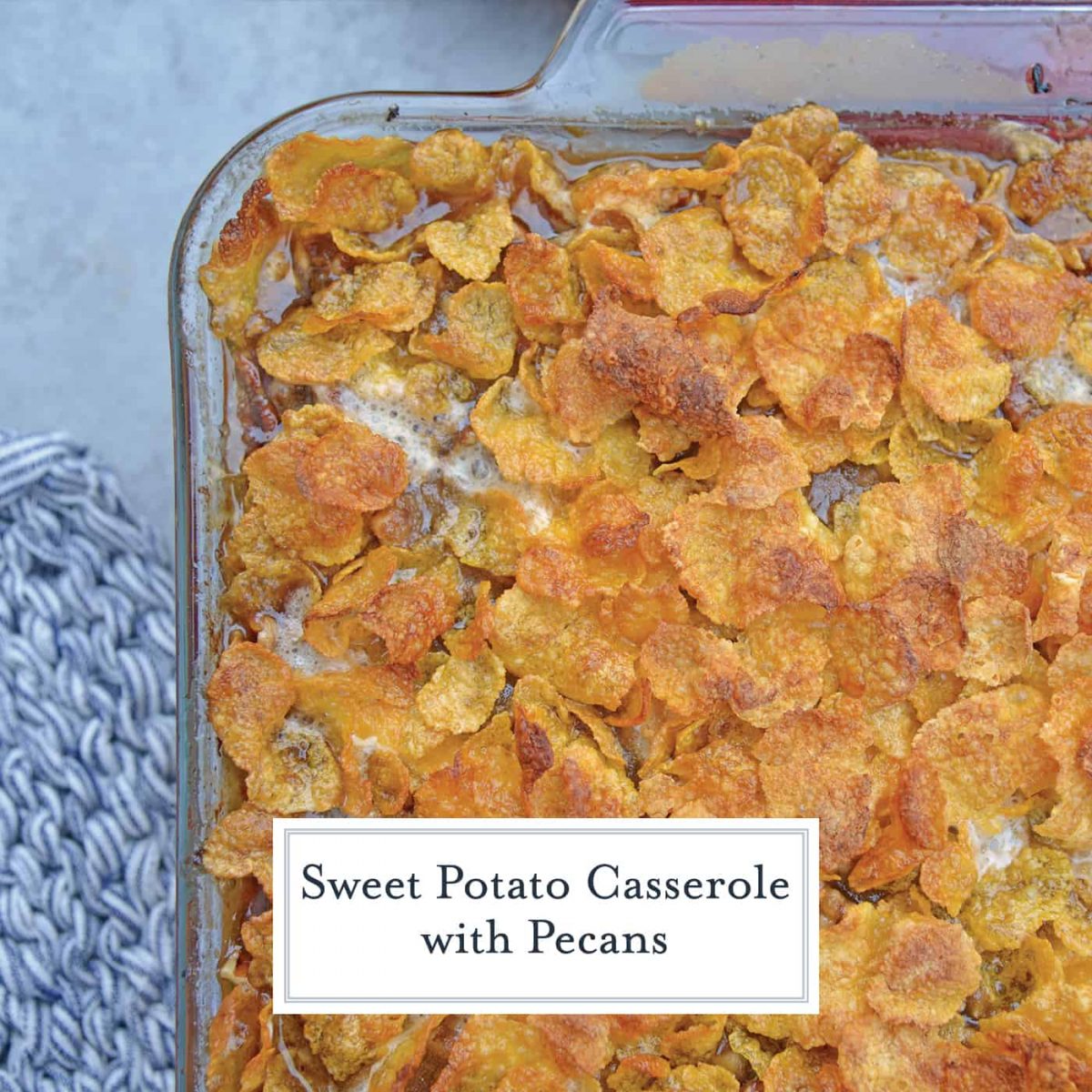 Sweet Potato Casserole with Pecans is the ultimate sweet potato souffle recipe using fresh sweet potatoes, pecan topping and marshmallows. #sweetpotatocasserole #sweetpotatosouffle www.savoryexperiments.com