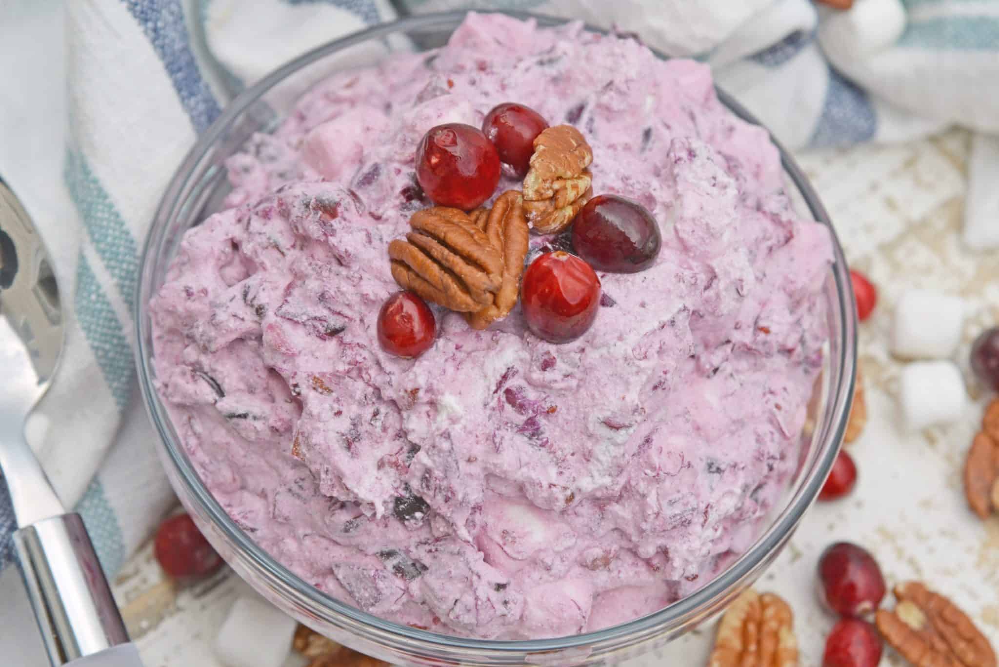 Fruit Fluff Salad Fluff Salad with Marshmallows & Cranberries