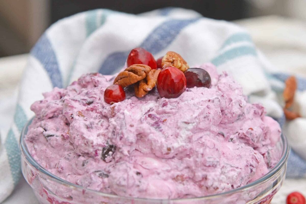 Fruit Fluff Salad Fluff Salad with Marshmallows & Cranberries