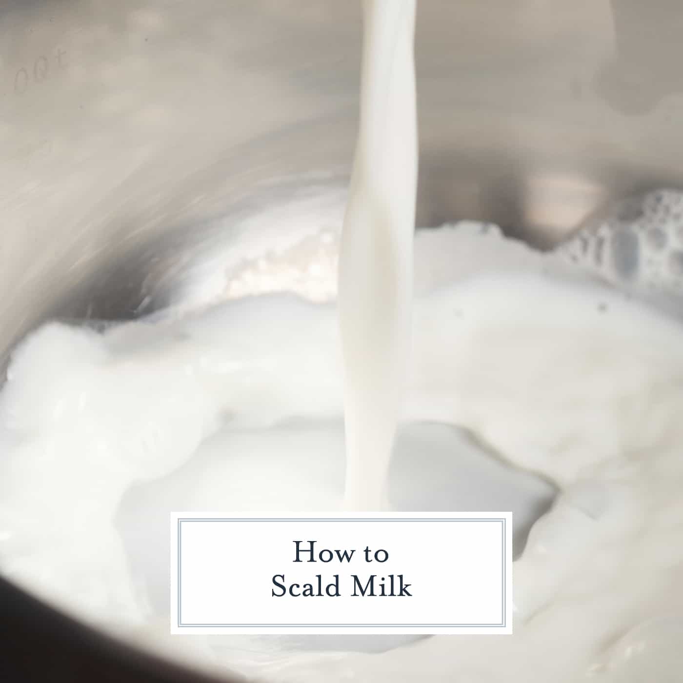 Milk Pouring into a pan to scald