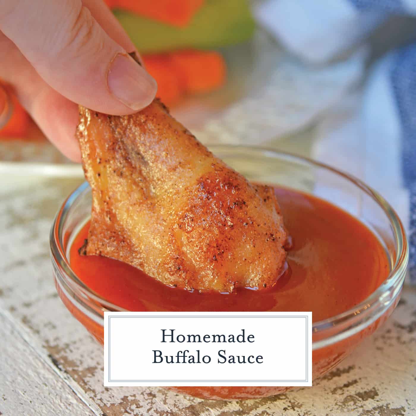 Homemade Buffalo Sauce is an easy blend of just two ingredients! Use other buffalo sauce ingredients to make fun twists for all your buffalo recipes! #buffalosauce #buffalosaucerecipe www.savoryexperiments.com 