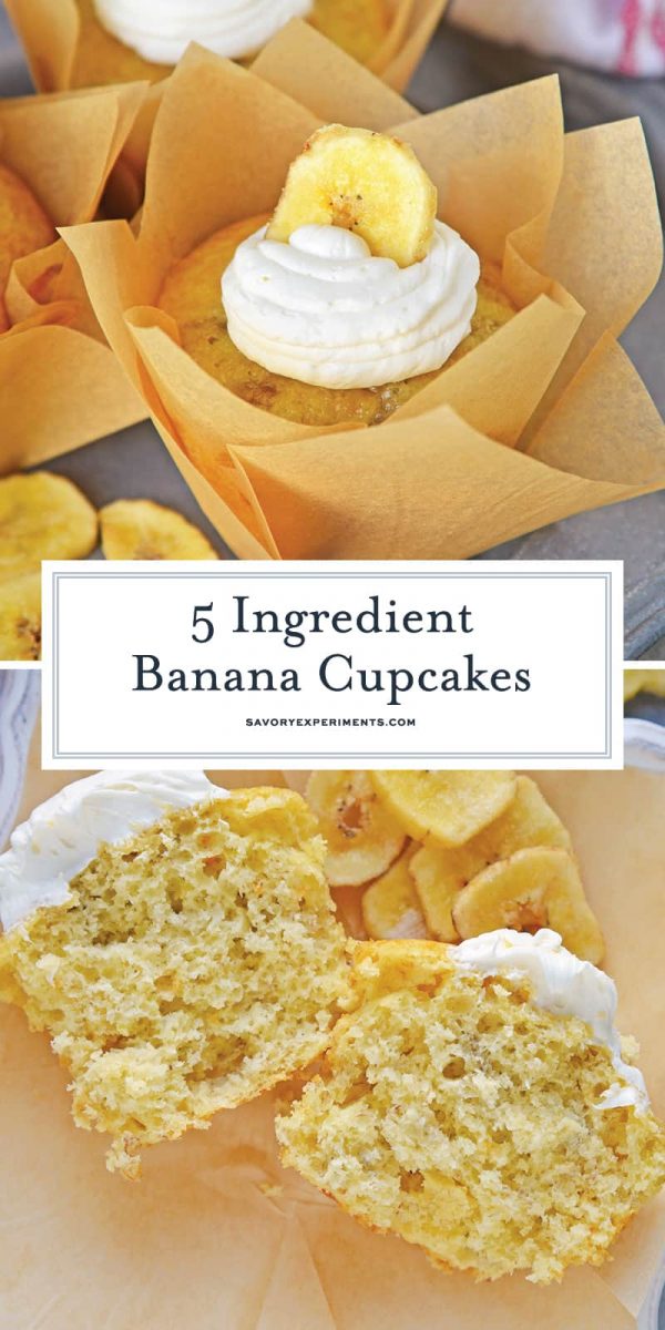5 Ingredient Banana Cupcakes - Easy Cupcake Recipe