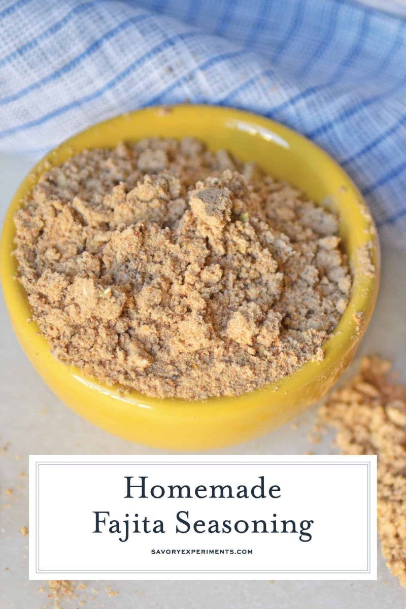 Close up of homemade fajita seasoning