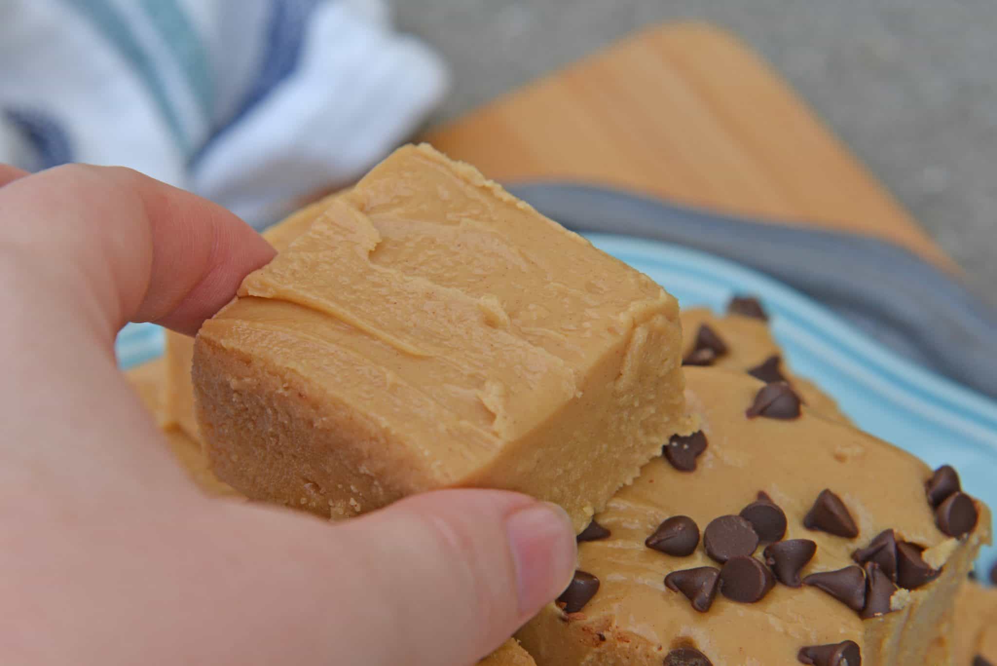 Easy Peanut Butter Fudge is rich, decadent and perfectly creamy. Simple instructions for how to make fudge in just 10 minutes! #peanutbutterfudge #easyfudge #fudge www.savoryexperiments.com 