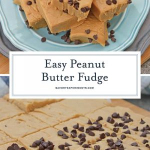 Easy Peanut Butter Fudge is rich, decadent and perfectly creamy. Simple instructions for how to make fudge in just 10 minutes! #peanutbutterfudge #easyfudge #fudge www.savoryexperiments.com