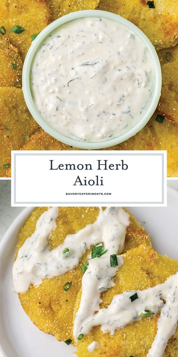 lemon herb aioli recipe for pinterest