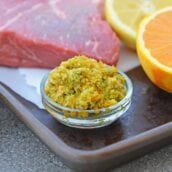 bowl of citrus steak rub