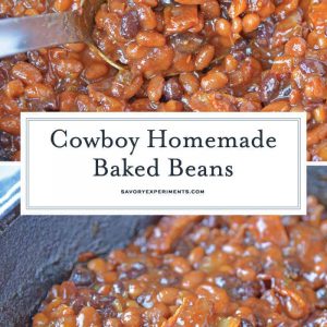 Cowboy Homemade Baked Beans collage for Pinterest