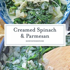 If you are wondering how to make creamed spinach, look no further! This easy creamed spinach recipe makes the perfect side dish to any meal. #creamedspinachrecipe #easycreamedspinach www.savoryexperiments.com