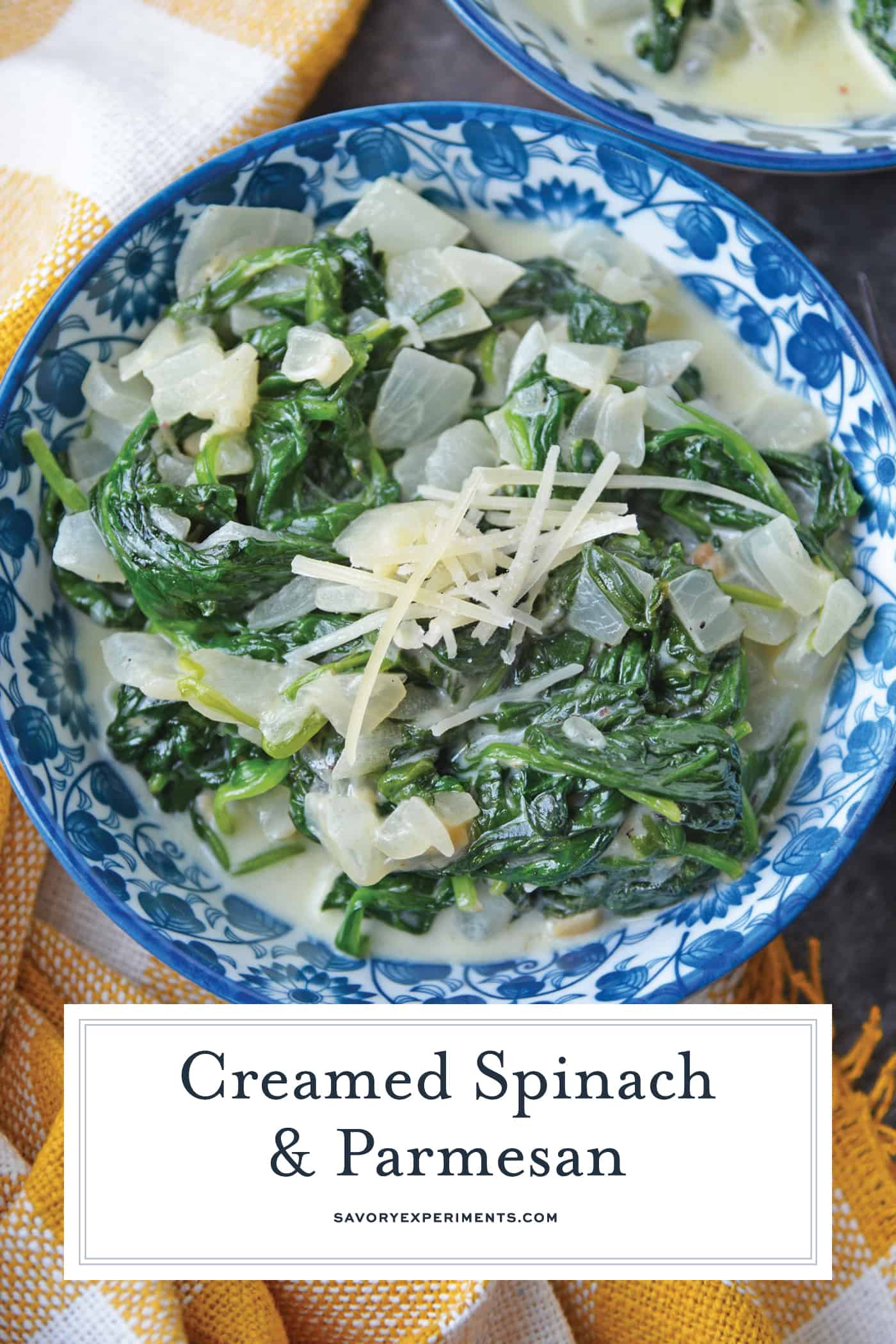 Overhead of Easy Creamed Spinach
